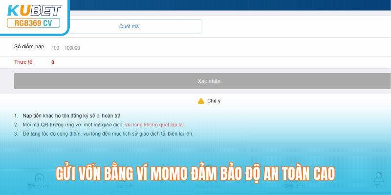 Gửi vốn bằng ví Momo đảm bảo độ an toàn cao